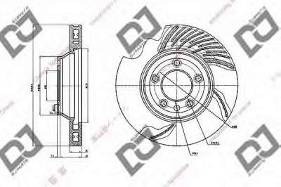 DJ PARTS bd1894 -  Тормозной диск